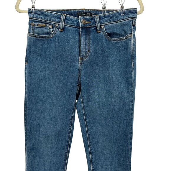 Prana Organic Cotton High Rise Distressed Denim Skinny Jeans Womens 4/27 - Picture 2 of 8